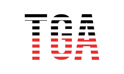 TGA three initial letter iconic line negative space minimal logo design vector template. monogram, abstract, wordmark, business, typography, minimalist, brand, company, flat, modern, unique, simple