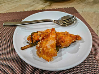 picture of chicken fry seasoned with garlic