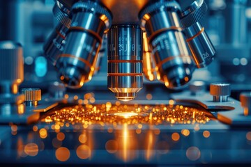 experiments and practical work with a microscope in the laboratory professional photography