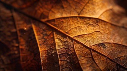 Close up of a leaf, macro photo and earthy organic shapes of nature concept