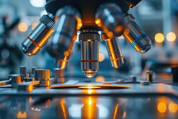 experiments and practical work with a microscope in the laboratory professional photography