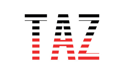 TAZ three initial letter iconic line negative space minimal logo design vector template. monogram, abstract, wordmark, business, typography, minimalist, brand, company, flat, modern, unique, simple
