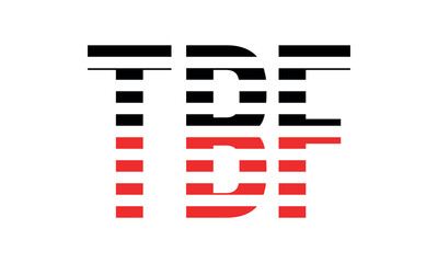 TBF three initial letter iconic line negative space minimal logo design vector template. monogram, abstract, wordmark, business, typography, minimalist, brand, company, flat, modern, unique, simple