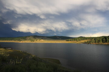 Fototapeta na wymiar Storm coming. Lake Khusvsgul