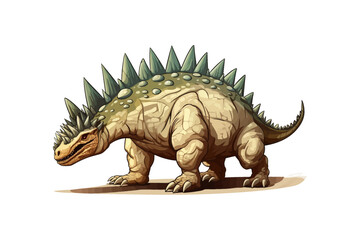 Fototapeta premium Stegosaurus dinosaur prehistoric. Vector illustration design.