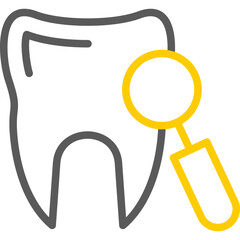 Dental Care Vector Line Two Color Icons
