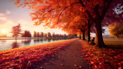 Foto auf Acrylglas autumn in the park © John