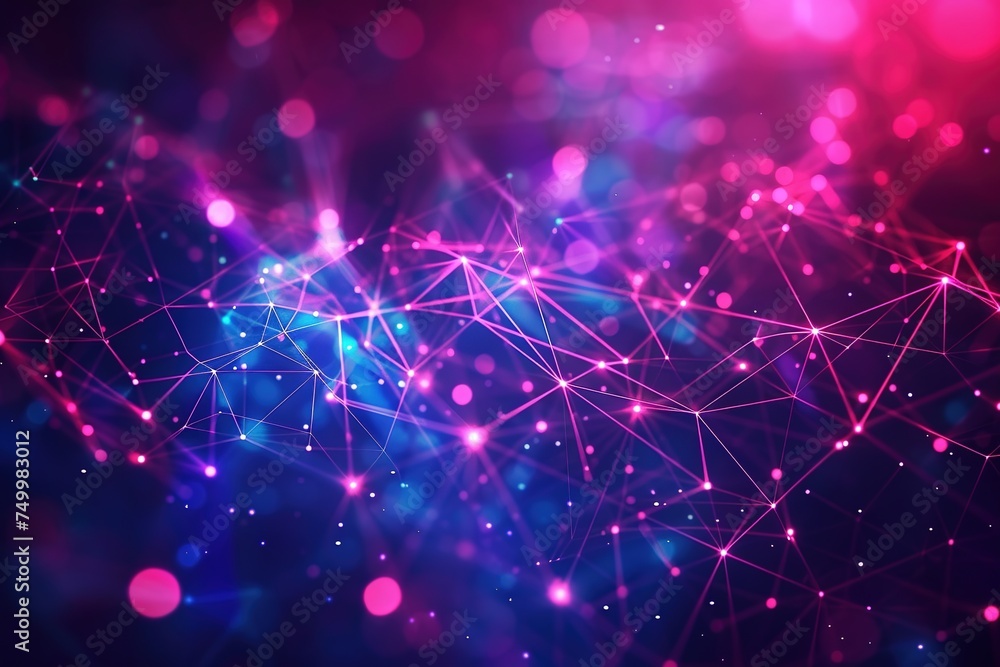 Poster radiant polygonal space wave white dark purple technology background beautiful futuristic low poly w