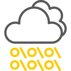 Hail Vector Line Two Color Icons