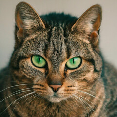 Obraz premium Green -Eyed Feline Cat 