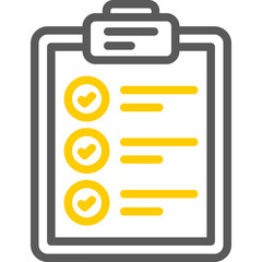 Checklist Vector Line Two Color Icons