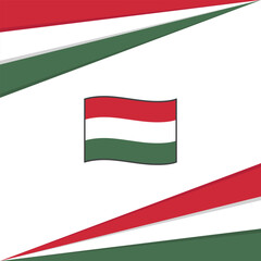 Hungary Flag Abstract Background Design Template. Hungary Independence Day Banner Social Media Post. Hungary Design