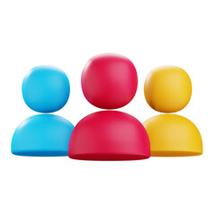 3d About Us Icon Illustration With Transparent Background