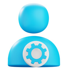 3d Admin Icon Illustration With Transparent Background
