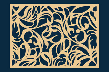 Decorative laser cut panels template
