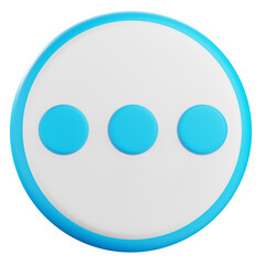 3d Meatball Menu Icon Illustration With Transparent Background