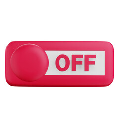 3d Switch Off Icon Illustration With Transparent Background