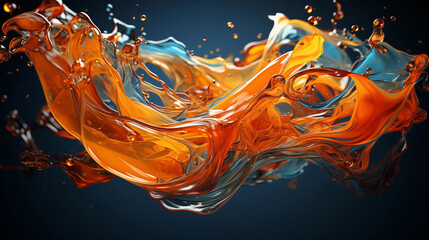 Abstract Colorful liquid Wavy Background with Lines and Curves realistic wallpaper created with a generative ai technology