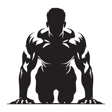 recommend clip art: Fitness Titan: Vector Gym Man Silhouette - Harnessing Strength and Determination in Pursuit of Health and Wellness. gym man illustration, gym person vector.