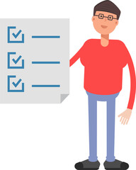 Nerd Boy Character and Check List Document
