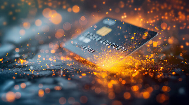 Shopping security meets elegance: Glowing credit cards offer a sophisticated way to shop online and offline