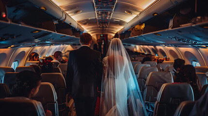 Wedding on a plane.