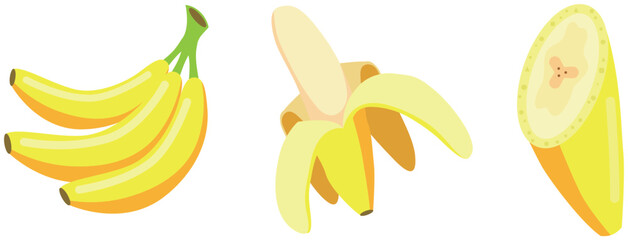 バナナのイラストセット