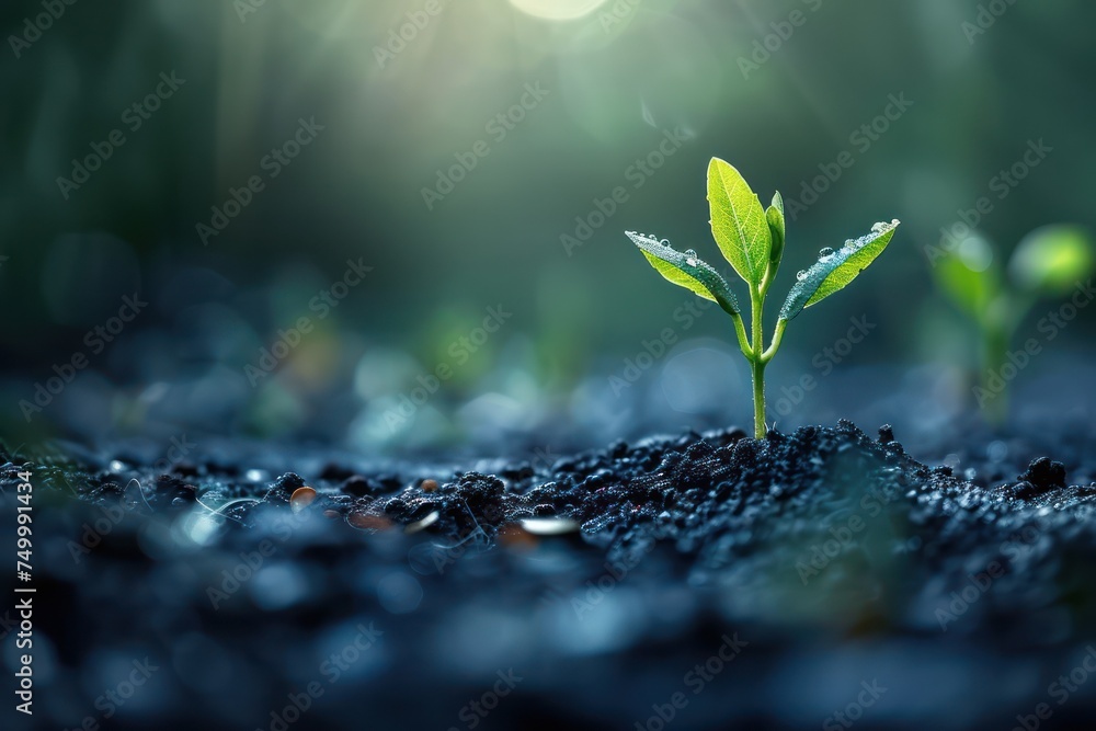 Poster the tiny fragile seeds of a plant scattered across the ground each one a promise of future growth an