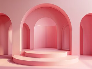 3D background products minimal podium scene with geometric platform