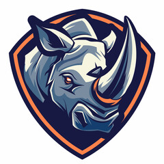 Rhino esport vector logotype, logo rhino, icon rhino, sticker rhino, symbol rhino, emblem rhino, rhinoceros
