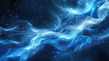 futuristic background, blue energy waves.