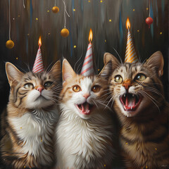 Generative AI: cats singing happy birthday