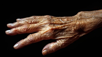 Hand of elderly person with arthritis