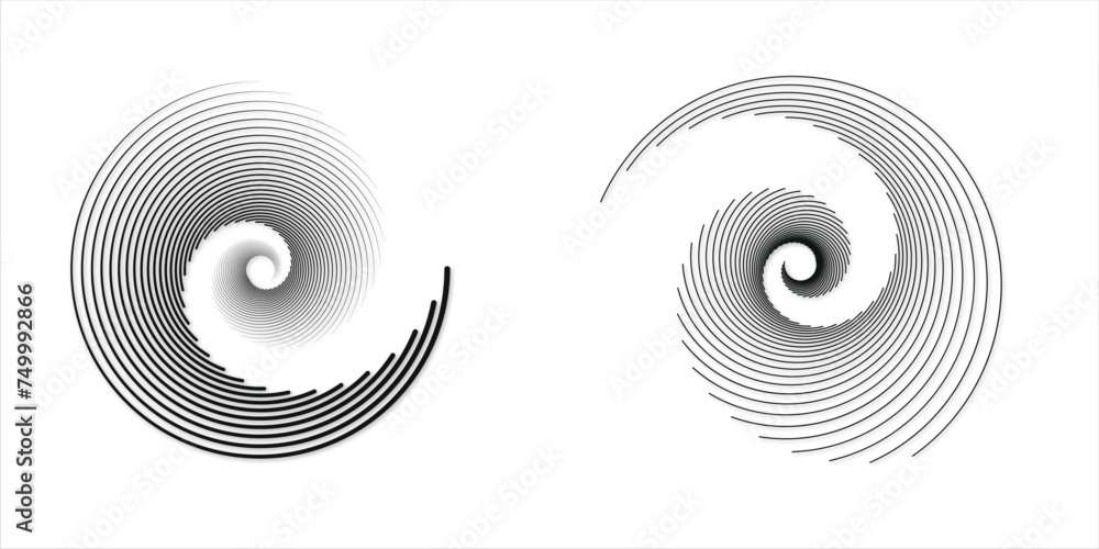 Poster spiral sound wave rhythm line dynamic abstract vector background