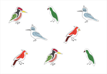 set of birds
