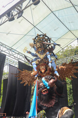 a picture of the celebration before welcoming the Nyepi holiday