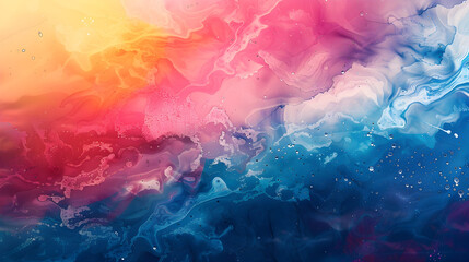 Fototapeta na wymiar Colorful abstract ink blending background