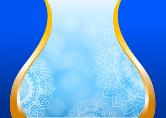 blue background with ornament