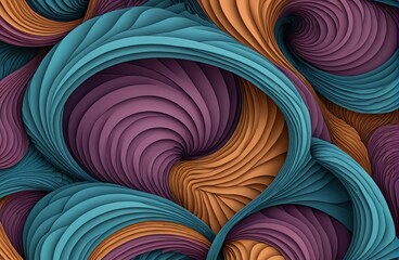 Spiral Elegance: A Dance of Colors and Patterns with Generative AI.
