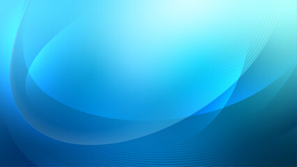 Elegant modern abstract composition with flowing lines in sea wave colour.