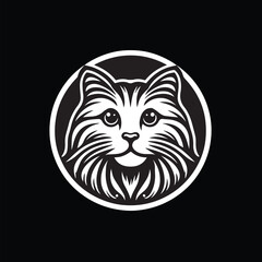 cat head logo design