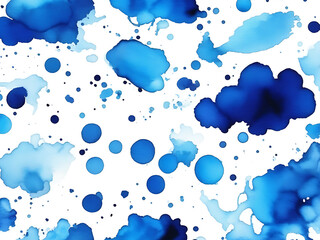 blue ink splashes on a clean white background