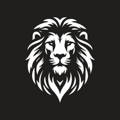 lion head vector design logo
