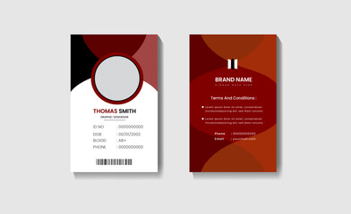 Professional identity card template
