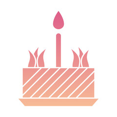 Birthday Cake Flat Gradient Style