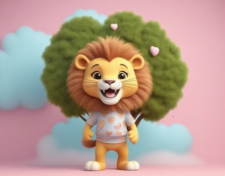 Lion Cub Delivering a Message of Love