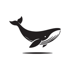 Ocean Majesty: Vector Whale Silhouette - Capturing the Grandeur and Grace of Earth's Largest Marine Mammals. whale illustration, whale vector. © Wolfe 