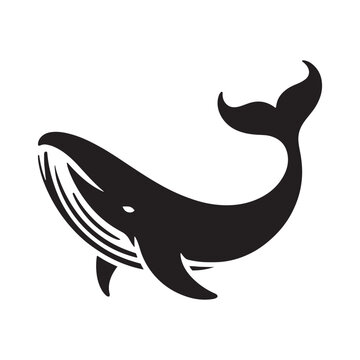 recommend clip art: Ocean Majesty: Vector Whale Silhouette - Capturing the Grandeur and Grace of Earth's Largest Marine Mammals. whale illustration, whale vector.