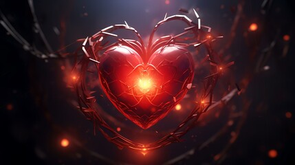 Heart as a symbol of love background valentines day