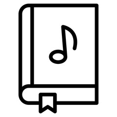 book with music note icon